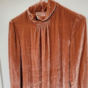 RED Valentino top velvet  salmon pink